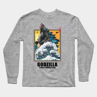 giant monsters big wave Long Sleeve T-Shirt